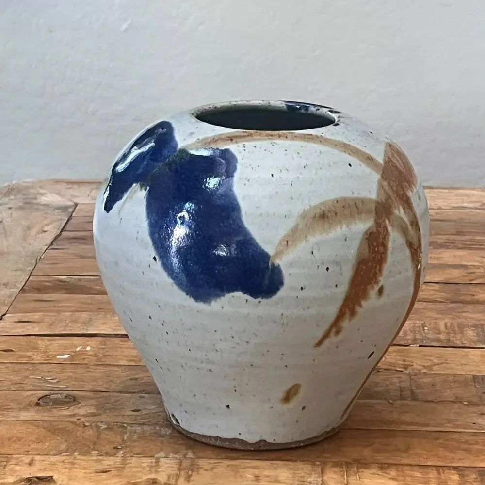 Studio Pottery Stoneware Vase 8.5
